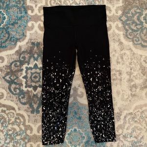 Lululemon Speed Wunder Mid Rise Crop Speckle Shine